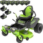 PRO 80V 42” CROSSOVERZ Zero Turn Lawn Mower, (6) 4.0Ah Batteries and (3) Dual Port Turbo Chargers